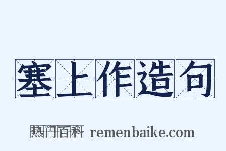 塞上作造句是什么意思的图片